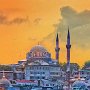 Turkey - Istanbul - The New Mosque at sunset